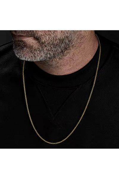 derokas 316 L Albanian Knitted Model Gold Steel Necklace Tarnish-Free