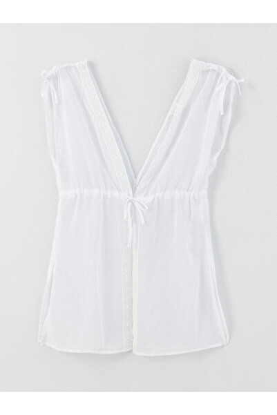 LC Waikiki Özmarka New Season V-nyakú, hímzett női strandruha