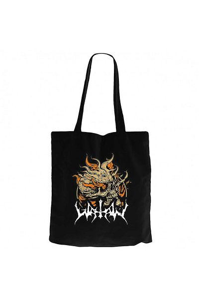 Z zepplin Watain Skull Black Zippered Cloth Bag Gabardine