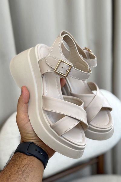 GOFFSHOES Women's Nikita Thick Soled Sandals - Skin Leather