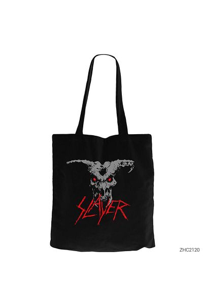 Z zepplin Geantă din pânză neagră Slayer Demon cu fermoar Gabardine