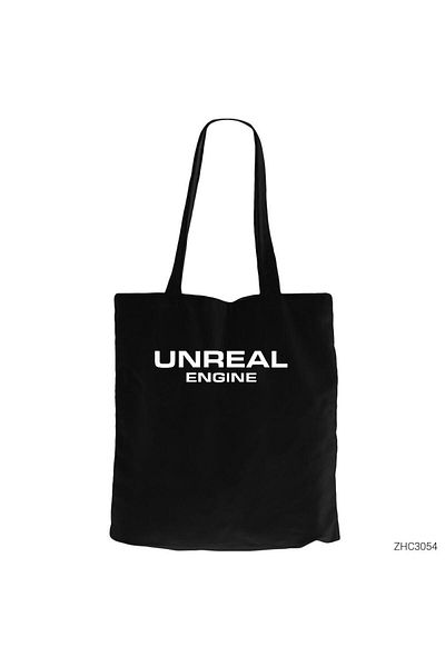 Z zepplin Unreal Engine Black Zippered Cloth Bag Gabardine