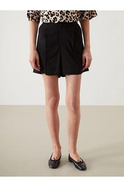 LC Waikiki Lcw Vision Loose Fit Linen Blend Women's Shorts (S5)