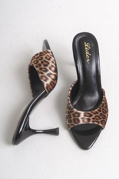 LDR Women's Pointed Toe Heeled Slippers