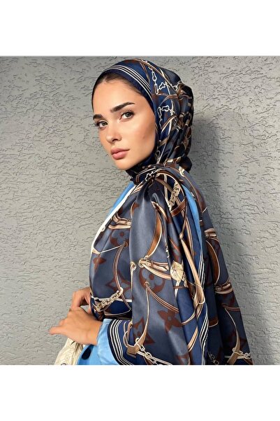 PİRAMİT LOİS VOİTTON KEMER ZİNCİR MODEL VUAL İPEK ŞAL LACİVERT