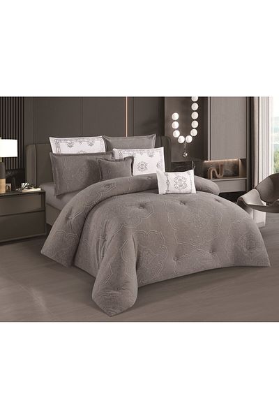 HOURS Horse 8-piece soft jacquard comforter set with a modern and distinctive design Corey-01