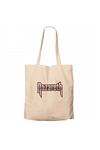 Z zepplin Nazareth Logo Red Cream Zippered Cloth Bag Gabardine