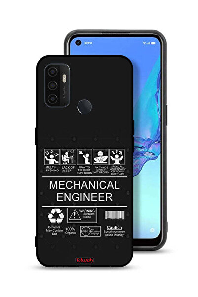 Tolwak غطاء حماية لهاتف Oppo A32 - ملصق مهندس ميكانيكي