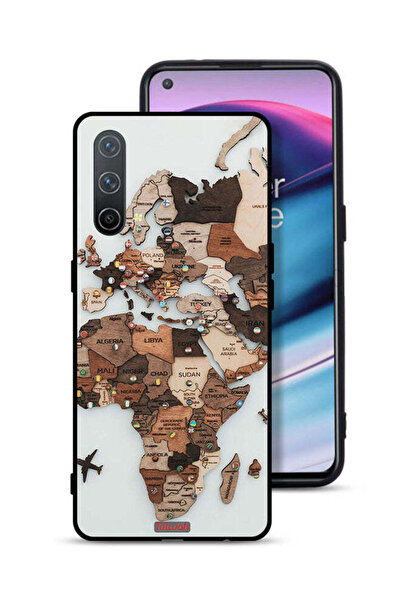 Tolwak غطاء حماية لهاتف OnePlus Nord CE 5G برسومات خريطة العالم
