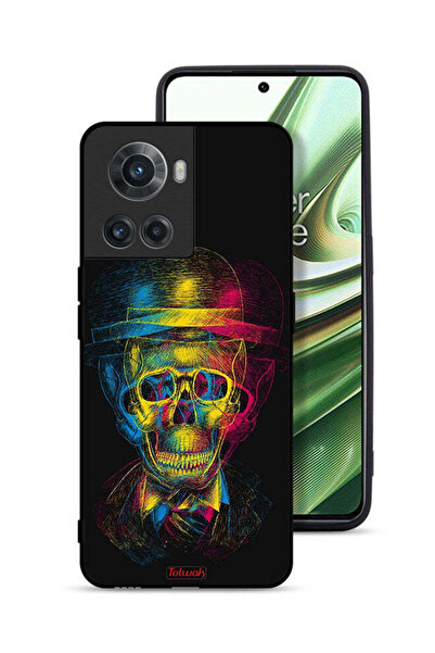 Tolwak غطاء حماية لهاتف OnePlus 10R 5G بتصميم جمجمة وقبعة ملونة وفن خيالي