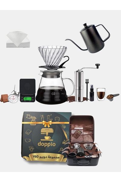 DOPPİO Doppio V60 Complete Coffee Drip Set – Brew Anywhere, Anytime
