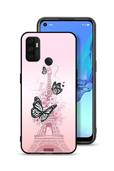 Tolwak Oppo A53 4G Protective Case Cover Butterflies On Eiffel Tower