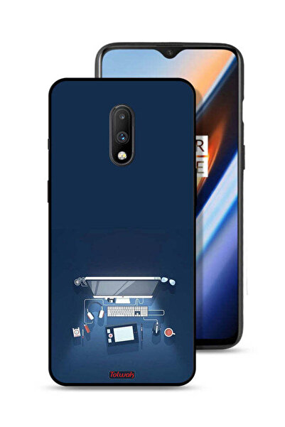 Tolwak غطاء حماية لجهاز OnePlus 7 بتصميم فني على شكل مكتب كمبيوتر
