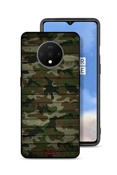 Tolwak غطاء حماية لهاتف OnePlus 7T بنمط خشبي مموه