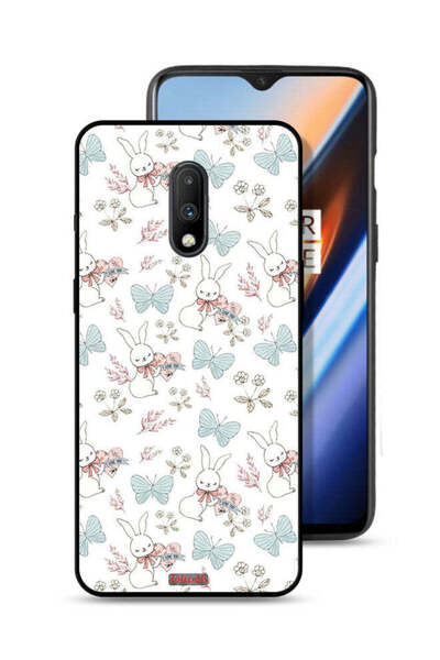 Tolwak غطاء حماية لهاتف OnePlus 7 بتصميم أرنب وفراشات