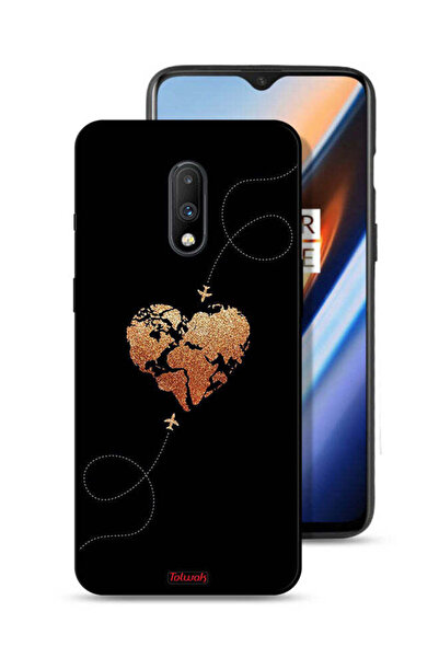 Tolwak غطاء حماية لهاتف OnePlus 7 برسومات طائرات تلامس القلب