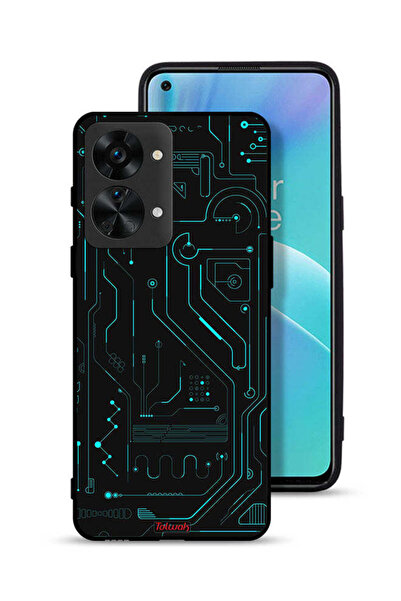Tolwak غطاء حماية لهاتف OnePlus Nord 2T 5G دوائر فنية رقمية بسيطة شاشات متعددة