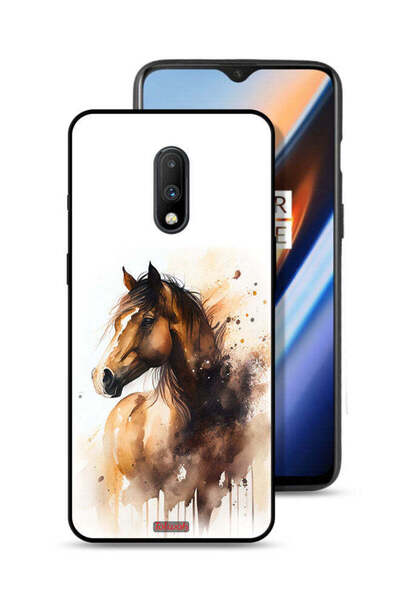 Tolwak غطاء حماية لهاتف OnePlus 7 بتصميم فن تجريدي للخيول