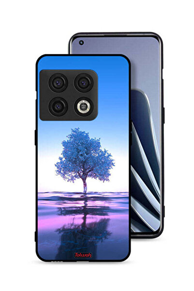 Tolwak غطاء حماية لهاتف OnePlus 10 Pro 5G بتصميم شجرة نيون وانعكاس جسم مائي ف...
