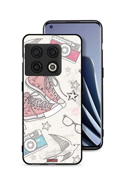 Tolwak غطاء حماية لهاتف OnePlus 10 Pro 5G بتصميم حذاء من القماش وفن الكاميرا