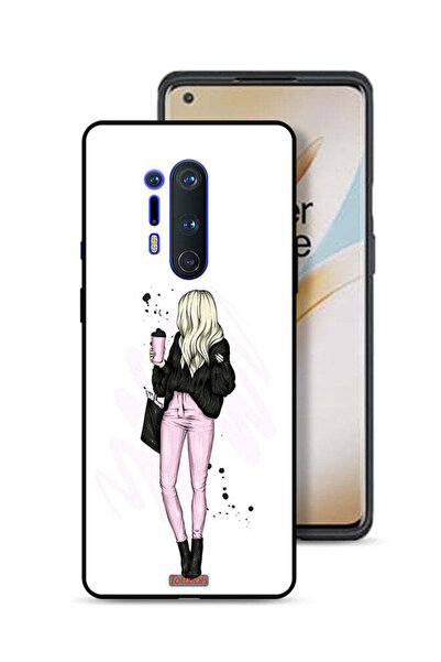 Tolwak غطاء حماية لهاتف OnePlus 8 Pro، فتاة تحمل فن فنجان القهوة