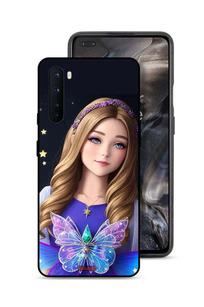 Tolwak غطاء حماية لهاتف OnePlus Nord - فتاة فراشة لطيفة
