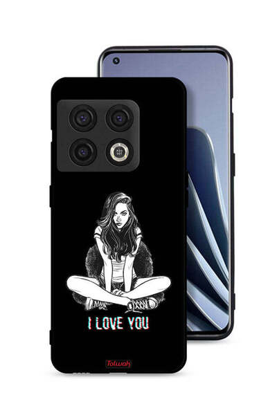 Tolwak غطاء حماية لهاتف OnePlus 10 Pro 5G برسومات I Love You