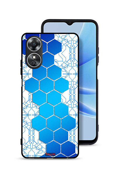 Tolwak غطاء حماية لهاتف Oppo A17 بأيقونات سداسية الشكل على شكل خلية نحل