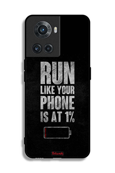 Tolwak OnePlus 10R 5G Protective Case Cover Run Like Your Phone Is At 1 Percent