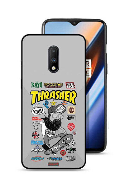 Tolwak غطاء حماية لهاتف OnePlus 7 بملصق Thrasher