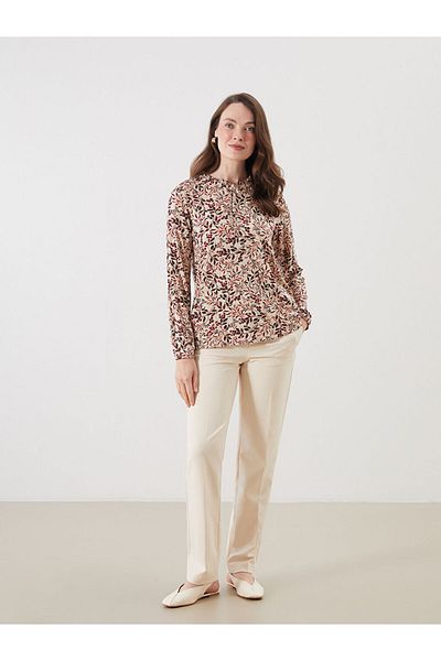LC Waikiki New Season Baglama Collar Floral Μπλούζα - S5GL08Z8