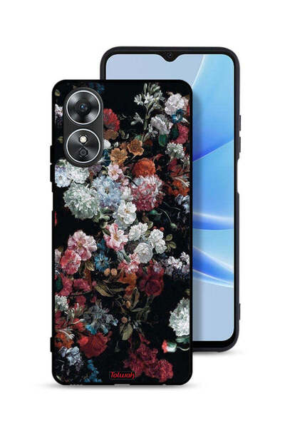 Tolwak غطاء حماية لهاتف Oppo A17 بنقشة ورود عتيقة