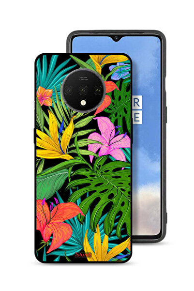 Tolwak غطاء حماية لهاتف OnePlus 7T بنقشة زهور استوائية وأوراق شجر