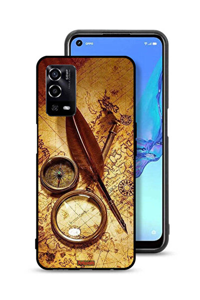 Tolwak غطاء حماية لهاتف Oppo A55 4G بتصميم بوصلة عتيقة
