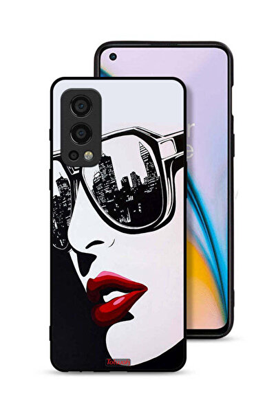 Tolwak غطاء حماية لهاتف OnePlus Nord 2 5G بتصميم وجه فتاة وفن تجريدي