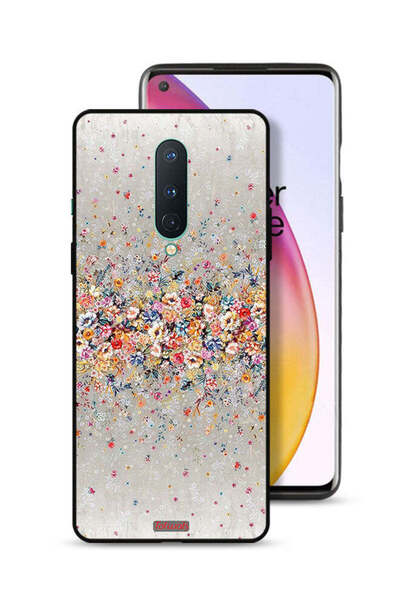 Tolwak غطاء حماية لهاتف OnePlus 8 بنقشة زهور صغيرة وفن تجريدي
