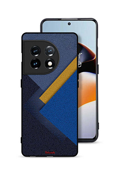 Tolwak غطاء حماية لهاتف OnePlus 11 5G بنقشة مثلثات جلدية