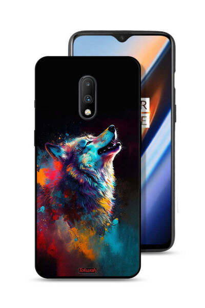 Tolwak غطاء حماية لهاتف OnePlus 7 بتصميم ذئب ملون