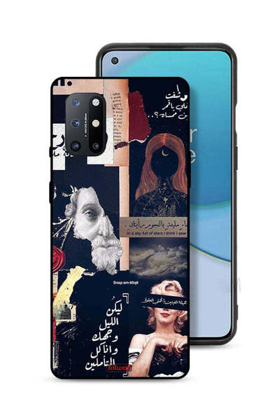 Tolwak غطاء حماية لهاتف OnePlus 8T 5G بعبارات عربية ووجوه مقطوعة