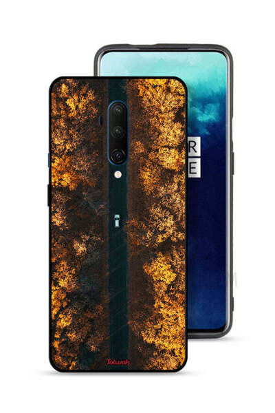 Tolwak غطاء حماية لهاتف OnePlus 7T Pro بتصميم طريق في أشجار الخريف