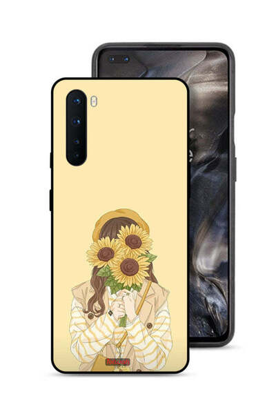 Tolwak غطاء حماية لهاتف OnePlus Nord بنقشة عباد الشمس وإخفاء الوجه