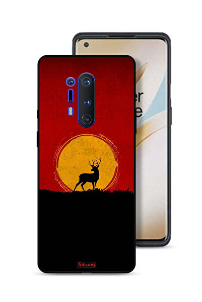 Tolwak OnePlus 8 Pro Protective Case Cover Deer And Moon Artwork