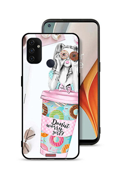 Tolwak غطاء حماية OnePlus Nord N100 لفتاة Donut Worry Girl