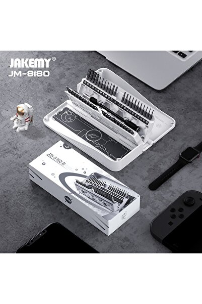 Jakemy 47in1 Screwdriver Set with Accessories, Jakemy JM-8180, White