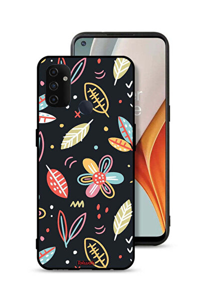 Tolwak غطاء حماية لهاتف OnePlus Nord N100 بنقشة زهور وأوراق تجريدية