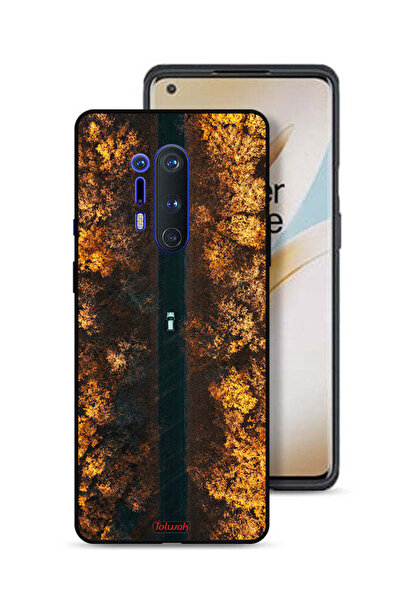 Tolwak غطاء حماية لهاتف OnePlus 8 Pro بتصميم طريق في أشجار الخريف