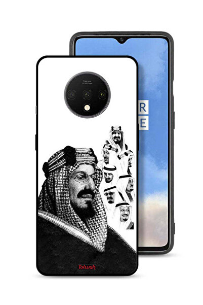 Tolwak غطاء حماية لهاتف OnePlus 7T، ملصق فني أبيض وأسود لملوك المملكة العربية...
