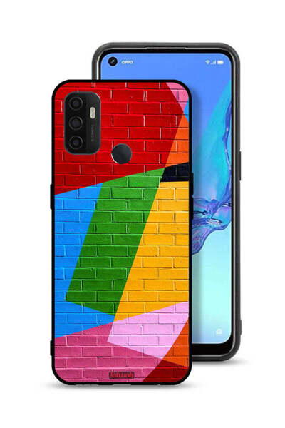 Tolwak Oppo A53 4G Protective Case Cover Colorful Wall Painting