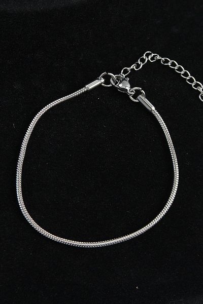 Celira Steel Oval Italian Model Silver Color Men's Bracelet