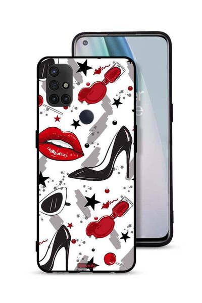 Tolwak غطاء حماية لهاتف OnePlus Nord N10 5G برسومات أحمر الشفاه والأحذية